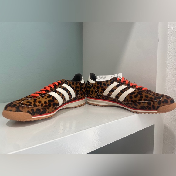 adidas SL 72 OG Leopard Print Impact Orange Sneaker New NWT - Picture 12 of 16